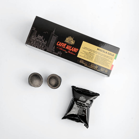 Cafe Milano 20/80 Espresso Gold Coffee Capsules, Compatible with Nespresso Machines