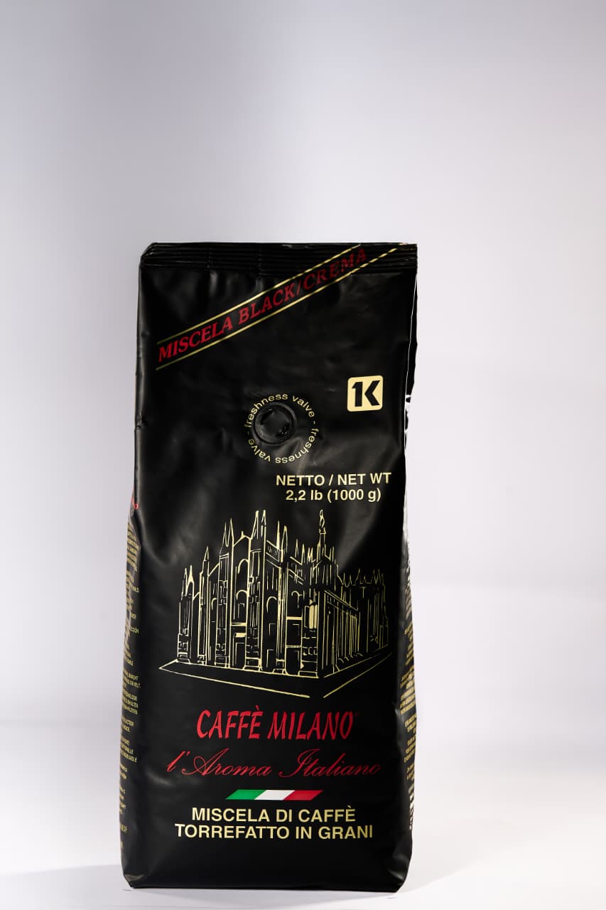 CAFFÈ MILANO Italian Espresso Black Gold 70% Arabica Whole Beans 1Kg