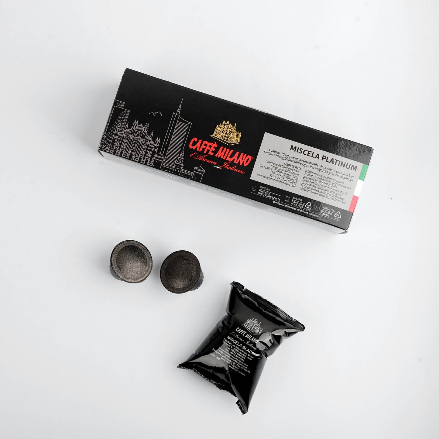 Cafe Milano 20/80 Espresso Gold Coffee Capsules, Compatible with Nespresso Machines