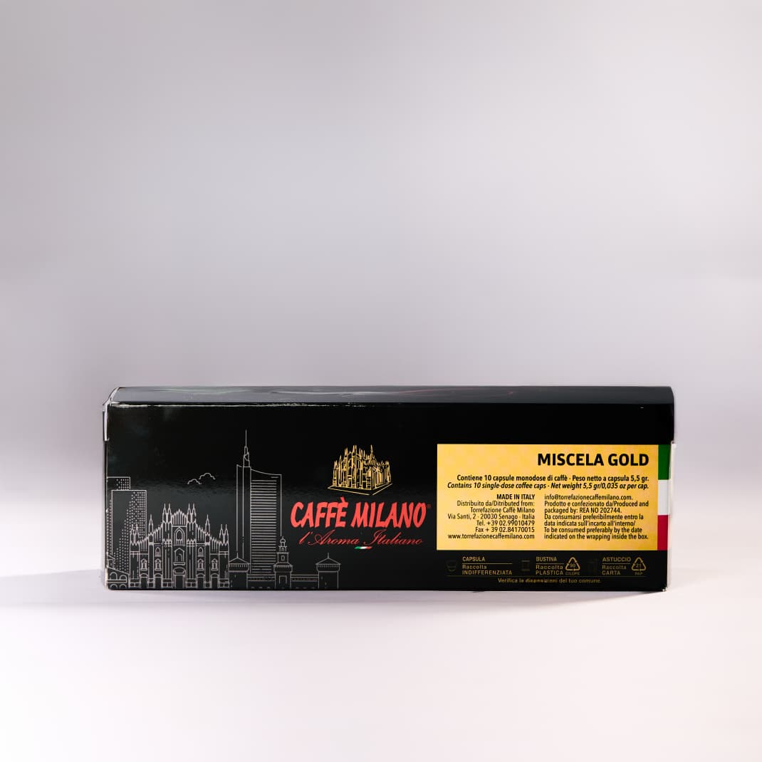 Cafe Milano 20/80 Espresso Gold Coffee Capsules, Compatible with Nespresso Machines
